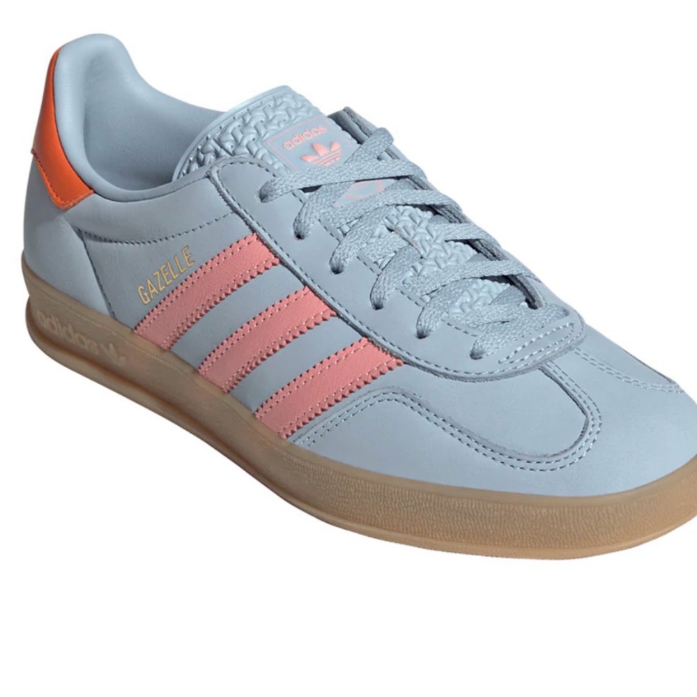 Adidas Gazelle Women's Sneakers - Light Blue, Pink, and Orange